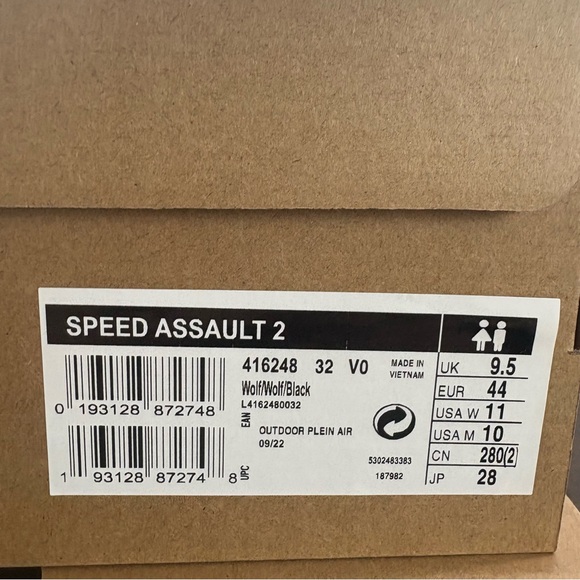 SALOMON SPEED ASSAULT 2 TACTICAL Hiking SHOES WOLF GRAY 416248 Men Sz 10 & 11.5 - Picture 8 of 9